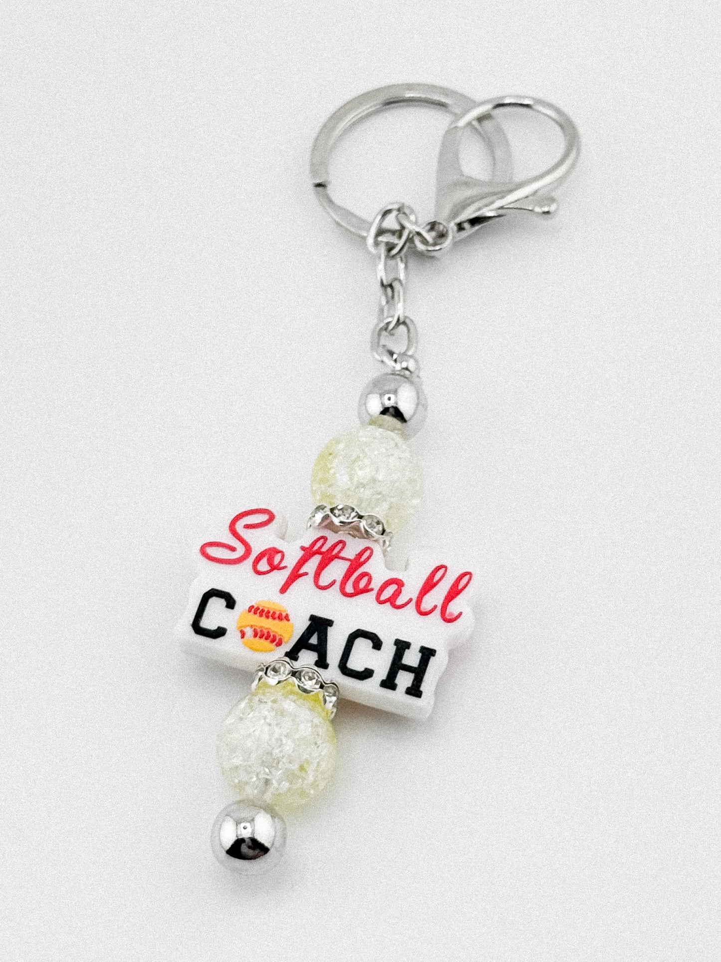 Softball Coach Keychain