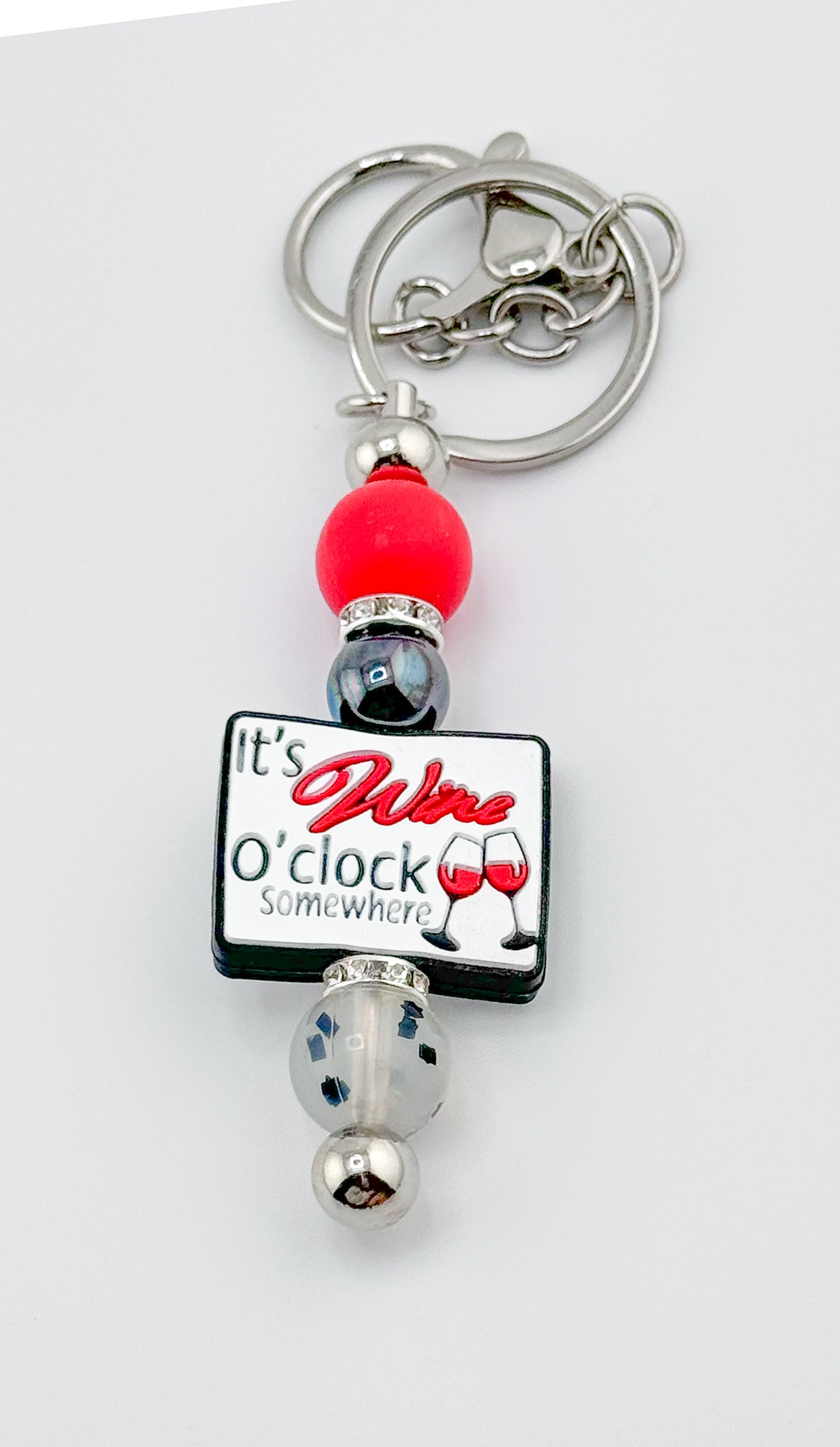 It's Wine O'clock Keychain